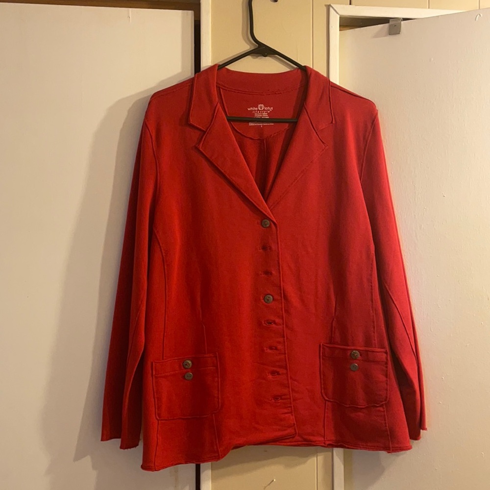 White Lotus size large red dress jacket